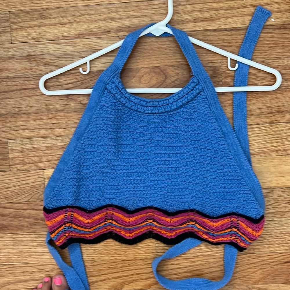 Backless crop top crochet-Zara